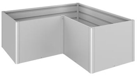 BIOHORT Moestuinbox L-vorm 2x1 Zilver Metallic