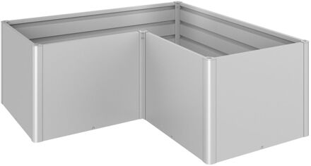 BIOHORT Moestuinbox L-vorm 2x1 Zilver Metallic