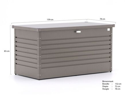 BIOHORT Opbergbox/Hobbybox 160 kwartsgrijs metallic - 159 x 79 x 83 cm