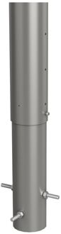 BIOHORT Paal Betonschutting 135 Cm Hoogte Verstelbaar Kwartsgrijs-metallic