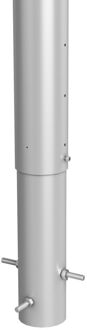 BIOHORT Paal Betonschutting 90 Cm Hoogte Verstelbaar Zilver-metallic