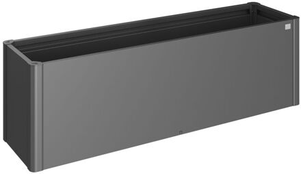 BIOHORT Plantenbak Belvedere Midi - Grijs Metallic - Metaal - 80,5x216x30cm