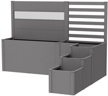 BIOHORT Plantenbak Davinci Variant 2 - Licht Grijs - Metaal - 80,5x166x80cm