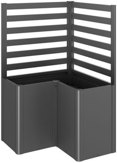 BIOHORT Plantenklimrek Voor L-vorm Gr. L100 Donkergrijs Metallic 2 Stuks