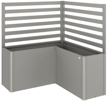 BIOHORT Plantenklimrek Voor L-vorm Gr. L150 Kwartsgrijs-metallic 2 Stuks