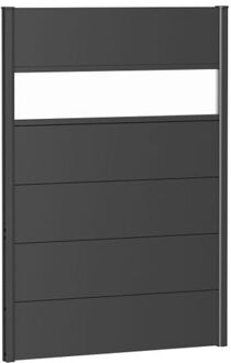 BIOHORT Recht Paneel Voor Tuinscherm Met Acrylglas Donkergrijs Metallic 100x135cm