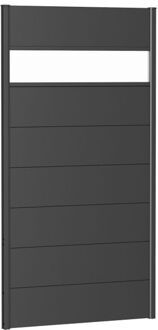 BIOHORT Recht Paneel Voor Tuinscherm Met Acrylglas Donkergrijs Metallic 100x180cm