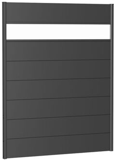 BIOHORT Recht Paneel Voor Tuinscherm Met Acrylglas Donkergrijs Metallic 150x180cm