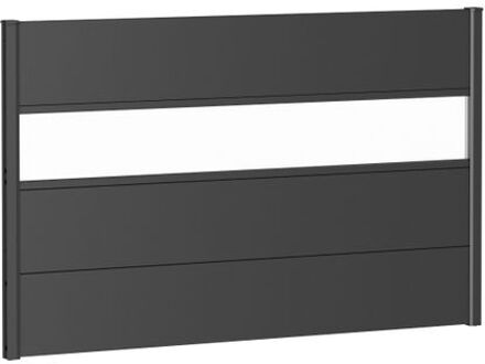 BIOHORT Recht Paneel Voor Tuinscherm Met Acrylglas Donkergrijs Metallic 150x90cm