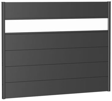 BIOHORT Recht Paneel Voor Tuinscherm Met Acrylglas Donkergrijs Metallic 180x135cm