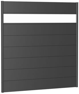 BIOHORT Recht Paneel Voor Tuinscherm Met Acrylglas Donkergrijs Metallic 180x180cm