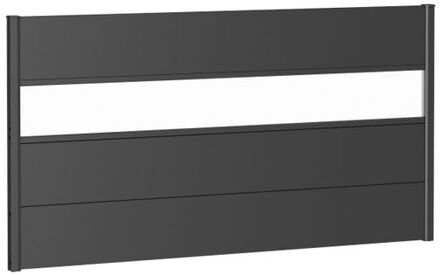 BIOHORT Recht Paneel Voor Tuinscherm Met Acrylglas Donkergrijs Metallic 180x90cm