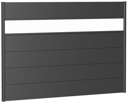 BIOHORT Recht Paneel Voor Tuinscherm Met Acrylglas Donkergrijs Metallic 200x135cm