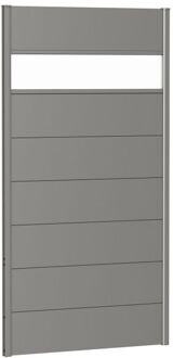 BIOHORT Recht Paneel Voor Tuinscherm Met Acrylglas Kwartsgrijs Metallic 100x180cm