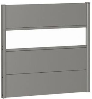 BIOHORT Recht Paneel Voor Tuinscherm Met Acrylglas Kwartsgrijs Metallic 100x90cm