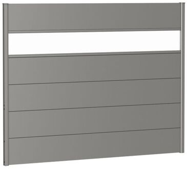 BIOHORT Recht Paneel Voor Tuinscherm Met Acrylglas Kwartsgrijs Metallic 180x135cm