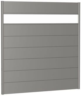 BIOHORT Recht Paneel Voor Tuinscherm Met Acrylglas Kwartsgrijs Metallic 180x180cm