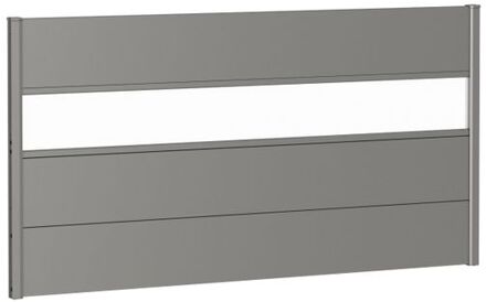 BIOHORT Recht Paneel Voor Tuinscherm Met Acrylglas Kwartsgrijs Metallic 180x90cm