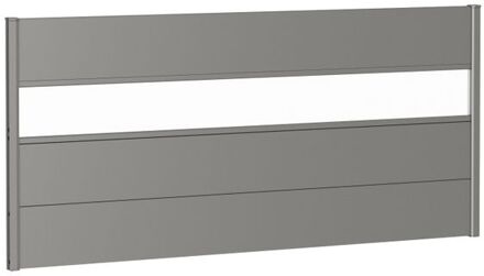 BIOHORT Recht Paneel Voor Tuinscherm Met Acrylglas Kwartsgrijs Metallic 200x90cm