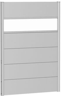 BIOHORT Recht Paneel Voor Tuinscherm Met Acrylglas Zilver Metallic 100x135cm