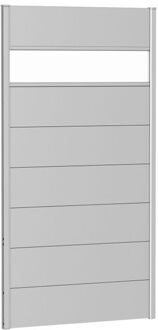 BIOHORT Recht Paneel Voor Tuinscherm Met Acrylglas Zilver Metallic 100x90cm