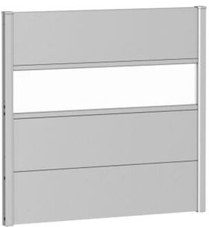 BIOHORT Recht Paneel Voor Tuinscherm Met Acrylglas Zilver Metallic 100x90cm