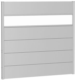 BIOHORT Recht Paneel Voor Tuinscherm Met Acrylglas Zilver Metallic 150x135cm