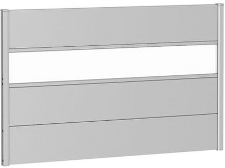 BIOHORT Recht Paneel Voor Tuinscherm Met Acrylglas Zilver Metallic 150x90cm