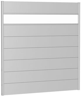 BIOHORT Recht Paneel Voor Tuinscherm Met Acrylglas Zilver Metallic 180x180cm