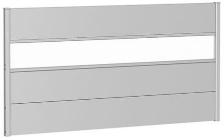 BIOHORT Recht Paneel Voor Tuinscherm Met Acrylglas Zilver Metallic 180x90cm