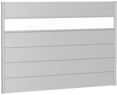 BIOHORT Recht Paneel Voor Tuinscherm Met Acrylglas Zilver Metallic 200x135cm