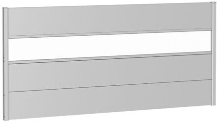 BIOHORT Recht Paneel Voor Tuinscherm Met Acrylglas Zilver Metallic 200x90cm