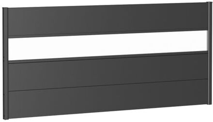 BIOHORT Recht Paneel Voor Tuinscherm Met Metallic Donkergrijs Acrylglas 200x90cm