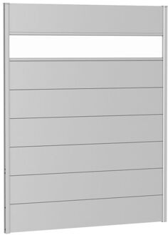 BIOHORT Recht Paneel Voor Tuinscherm Met Metallic Zilver Acrylglas 150x180cm