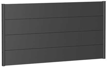 BIOHORT Recht Paneel Voor Tuinscherm Zonder Acryglas Donkergrijs Metallic 180x90cm