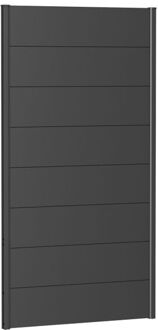 BIOHORT Recht Paneel Voor Tuinscherm Zonder Acrylglas Donkergrijs Metallic 100x180cm