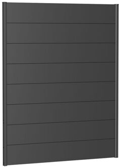 BIOHORT Recht Paneel Voor Tuinscherm Zonder Acrylglas Donkergrijs Metallic 150x180cm
