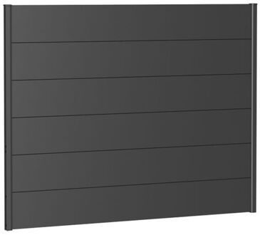 BIOHORT Recht Paneel Voor Tuinscherm Zonder Acrylglas Donkergrijs Metallic 180x135cm