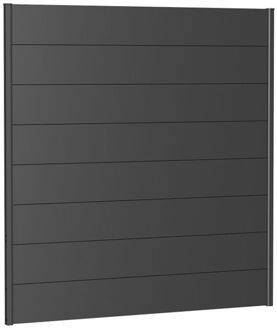 BIOHORT Recht Paneel Voor Tuinscherm Zonder Acrylglas Donkergrijs Metallic 180x180cm