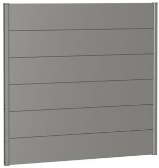 BIOHORT Recht Paneel Voor Tuinscherm Zonder Acrylglas Kwartsgrijs Metallic 150x135cm