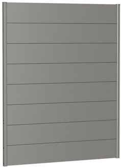 BIOHORT Recht Paneel Voor Tuinscherm Zonder Acrylglas Kwartsgrijs Metallic 150x180cm