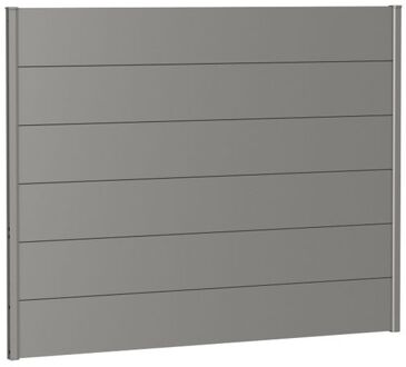 BIOHORT Recht Paneel Voor Tuinscherm Zonder Acrylglas Kwartsgrijs Metallic 180x135cm