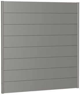 BIOHORT Recht Paneel Voor Tuinscherm Zonder Acrylglas Kwartsgrijs Metallic 180x180cm