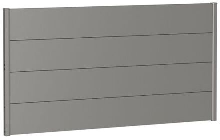 BIOHORT Recht Paneel Voor Tuinscherm Zonder Acrylglas Kwartsgrijs Metallic 180x90cm