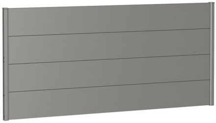 BIOHORT Recht Paneel Voor Tuinscherm Zonder Acrylglas Kwartsgrijs Metallic 200x90cm