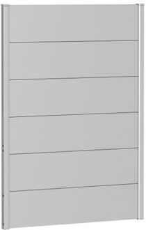 BIOHORT Recht Paneel Voor Tuinscherm Zonder Acrylglas Zilver Metallic 100x135cm