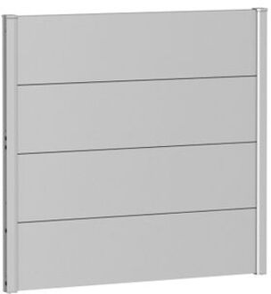 BIOHORT Recht Paneel Voor Tuinscherm Zonder Acrylglas Zilver Metallic 100x190cm