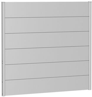 BIOHORT Recht Paneel Voor Tuinscherm Zonder Acrylglas Zilver Metallic 150x135cm