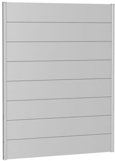 BIOHORT Recht Paneel Voor Tuinscherm Zonder Acrylglas Zilver Metallic 150x180cm
