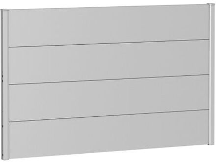 BIOHORT Recht Paneel Voor Tuinscherm Zonder Acrylglas Zilver Metallic 150x90cm